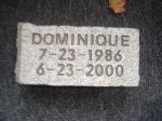 Pet Marker - #6 - 8" x 4" x 4" thick gray granite with sandblast letters. Our lowest cost Pet marker